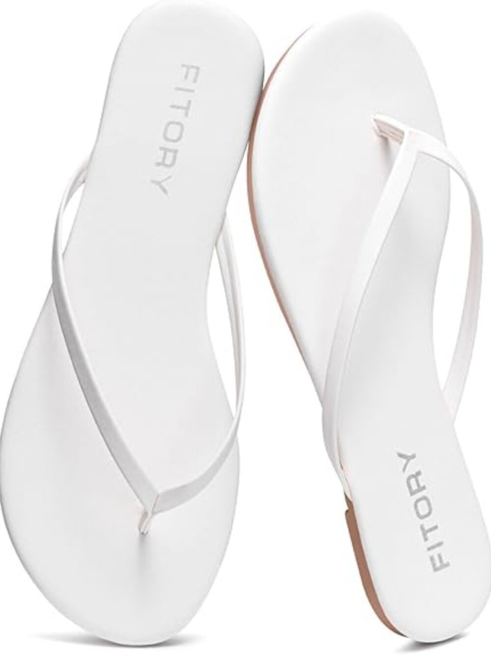 Women’s Flip Flops, Fashion Casual Thong Walking Slide with Vegan Leather